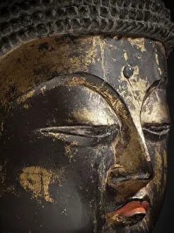 Heian Period Prints: Head of a Buddha (image 4 of 11), 1000-1050 A.D.. Creator: Unknown