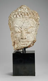 Shaka Nyorai Prints: Head of Buddha Shakyamuni, 11th century. Creator: Unknown