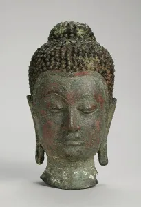 Shaka Nyorai Prints: Head of Buddha Shakyamuni, c.15th century. Creator: Unknown