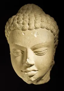Serenity Prints: Head of Buddha Shakyamuni, c.475. Creator: Unknown