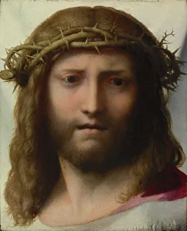 Relic Prints: Head of Christ, about 1525-1530. Creators: Antonio da Correggio, Jesus Christ