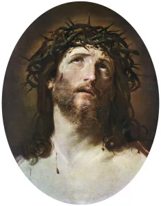 Sacrifice Prints: Head of Christ Crowned with Thorns, 1622-1623, (1912). Artist: Guido Reni