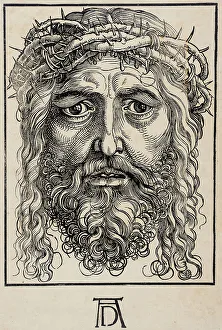 Crowned Prints: The Head of Christ Crowned with Thorns, c1520. Creator: Sebald Beham