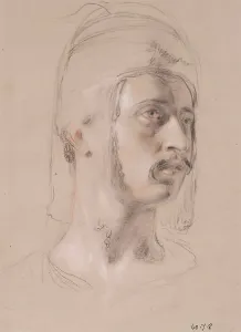 Slave Trade Prints: Head of a Circassian Chief - Study for Slave Market