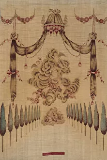 Bedding Gallery: Head cloth for Bed Set, Nantes, 18th century. Creator: Unknown