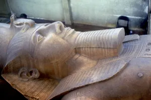 Head of colossal statue of Rameses II, Memphis, Egypt, c13th century BC