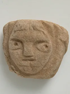 Kharga Oasis Prints: Head, Coptic, 4th-7th century. Creator: Unknown