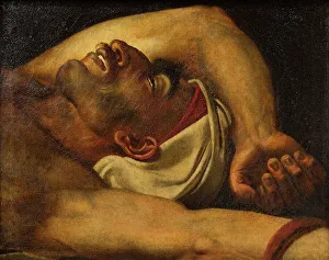 Verviers Prints: Head of Dead Arab, c. 1810. Creator: Girodet de Roucy Trioson, Anne Louis (1767-1824)