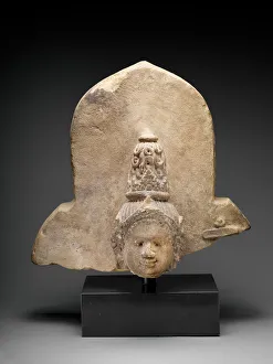 Head of a Female Deity, c. 9th/13th century. Creator: Unknown Head of a Female Deity, c. 9th/13th century. Creator: Unknown