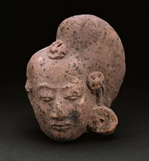 Eastern Java Gallery: Head from a Figurine of a Female, 14th / 15th century. Creator: Unknown