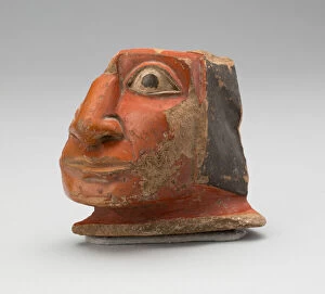 Ancient Site Gallery: Head Fragment from a Large Ceremonial Jar, A.D. 700 / 800. Creator: Unknown