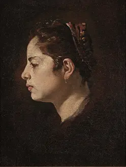 Diego 1599 1660 Prints: Head of a Girl, 1620-1622. Creator: Velazquez, Diego (1599-1660)