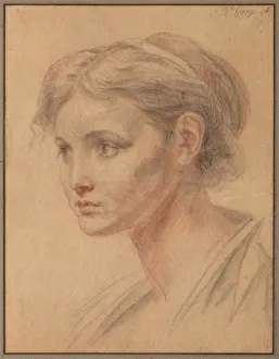 Head of a Girl, 1763. Creator: Jean-Baptiste Greuze (French, 1725-1805)