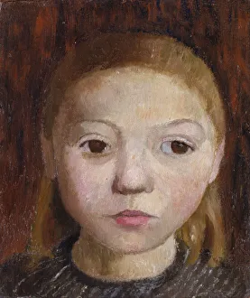 Paula 1876 1907 Prints: Head of a Girl. Artist: Modersohn-Becker, Paula (1876-1907)