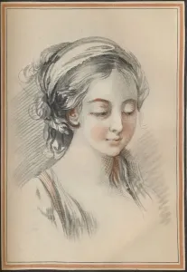 Head of a Girl, c1746. Artist: Francois Boucher