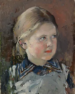 Berndtson Gunnar Prints: Head of a Girl, Study for the Family Portrait of Baron Magnus von Born