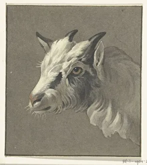 Jean Bernard Prints: Head of a goat, to the left, 1775-1833. Creator: Jean Bernard