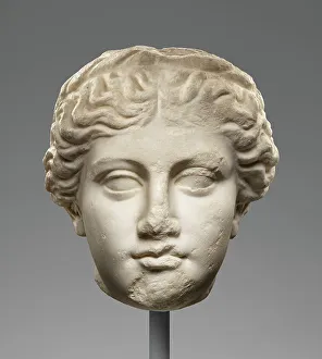 Female Figure Prints: Head of a Goddess, 1st century BC-1st century AD. Creator: Unknown