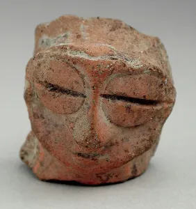 Central Asian Prints: Head of a Goddess, 1st century BC. Creator: Unknown