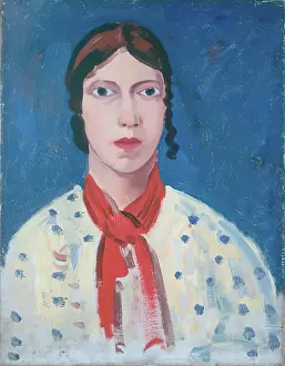 Fauvist Prints: Head of a Gypsy, 1909. Creator: James Dickson Innes