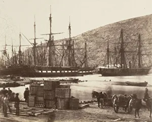 Harbour Front Prints: Head Of Harbour, Balaklava, Printed 1856. Creator: Roger Fenton