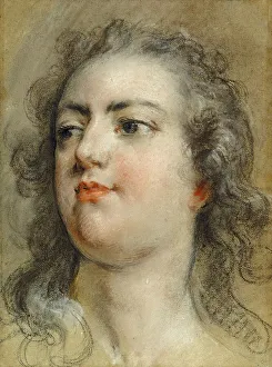 Informal Prints: Head of King Louis XV, about 1729. Creator: Francois Lemoyne
