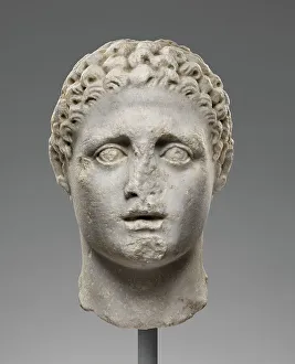 Curls Prints: Head of a Male Figure, perhaps Hercules, 2nd century A.D. Creator: Unknown