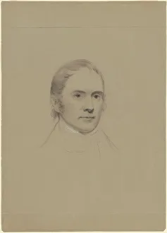 Cheney Seth Wells Prints: Head of a Man, 1840-1854. Creator: Seth Wells Cheney