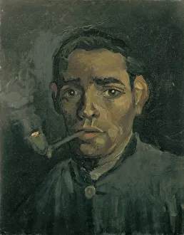 Clay Pipes Prints: Head of a man, 1884-1885. Artist: Gogh, Vincent, van (1853-1890)