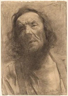 Head of a Man, 1884. Creator: Frederick William MacMonnies (American, 1863-1937)