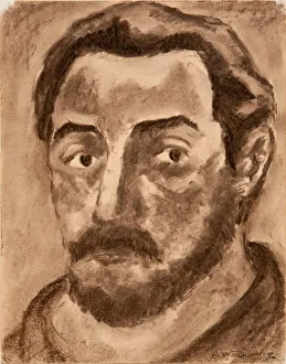 Walkowitz Abraham Prints: Head Of A Man, 1900. Creator: Abraham Walkowitz