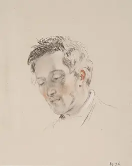 1826 Prints: Head of a Man Looking Down - Study for The Shepherd's Grace