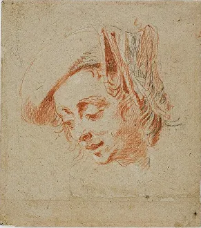 Millinery Prints: Head of a Man, n.d. Creator: Nicolas Lancret