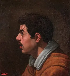 Surprise Prints: Head of a Man in Profile, 1618. Creator: Diego Velasquez