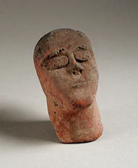 Roman Period Prints: Head of a Man, Ptolemaic Period-Roman Period (305 BCE-337 CE). Creator: Unknown