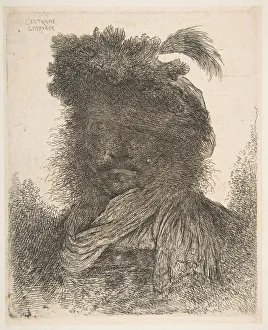 Mystery Collection: Head of a man in shadow turned slightly to the left, from the series of Large Or... ca