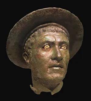 Head of a man wearing a kausia. (King Philip V of Macedon), Third cent. BC Head of a man wearing a kausia. (King Philip V of Macedon), Third cent. BC