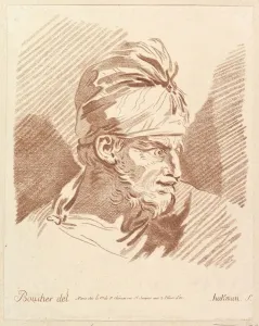 The Metropolitan Museum Gallery: Head of a Man Wearing a Turban, mid to late 18th century. Creator: Hakman