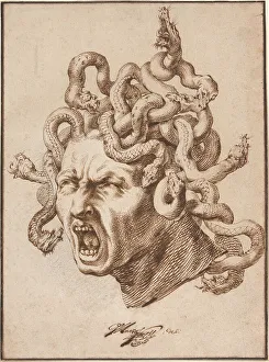 Medusa Prints: Head of Medusa, 1680. Creator: Godfried Maes