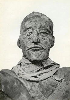 Head of the mummy of Rameses III, Ancient Egyptian pharaoh of the 20th Dynasty, c1156 BC (1926)