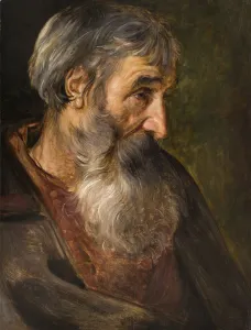 Maerten Prints: The head of an old bearded man. Creator: Vos, Maerten, de (1532-1603)