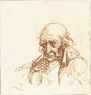 Lonely Gallery: Head of an Old Man, 19th century. Creator: Unknown