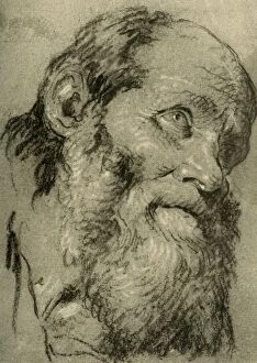 Head of an Old Man, c1755, (1928). Artist: Giovanni Battista Tiepolo