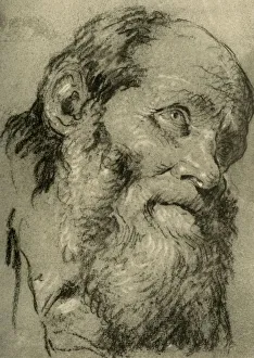 Tiepoli Prints: Head of an Old Man, c1755, (1928). Artist: Giovanni Battista Tiepolo