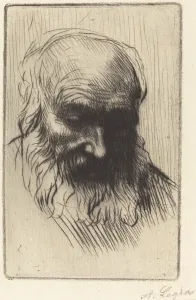 Sleepy Prints: Head of an Old Man (Etude de tete). Creator: Alphonse Legros