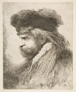Castiglione Prints: Head of an old man facing left, from the series of Large Oriental Heads, ca. 1645-50