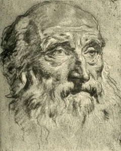 Head of an Old Man, mid 18th century, (1928). Artist: Giovanni Battista Tiepolo Head of an Old Man, mid 18th century, (1928). Artist: Giovanni Battista Tiepolo