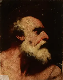 Giuseppe Prints: Head of an Old Man (Saint Jerome), 17th century. Creator: Follower of Jusepe de Ribera