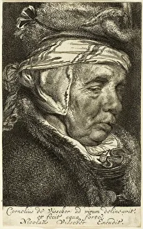 Cornelis Visscher Prints: Head of an Old Woman, n.d. Creator: Cornelis de Visscher