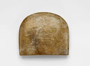 Jade Nephrite Prints: Head ornament with mask, Late Neolithic period, ca. 3300-2250 BCE. Creator: Unknown